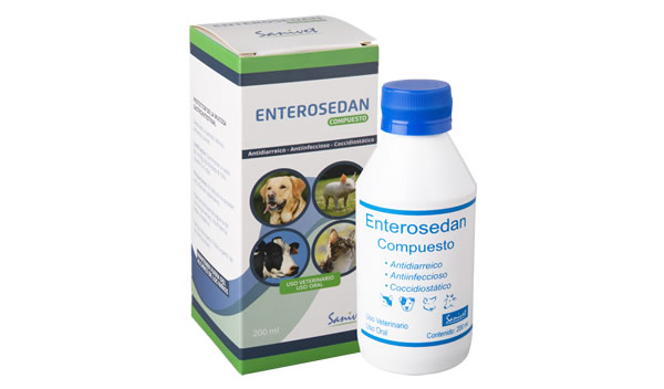 Enterosedan - Protector de la mucosa gastrointestinal. Uso en caninos, felinos, terneros, suinos.